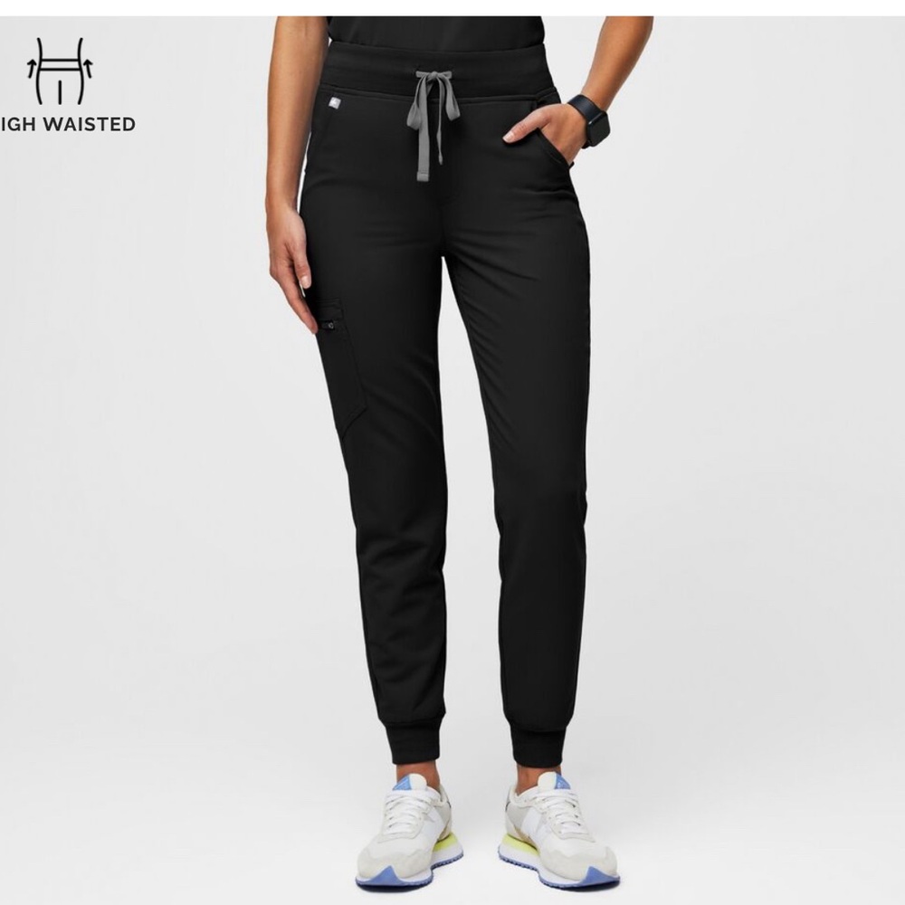 Black high waisted jogger scrubs XXL TALL